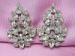Sparkling Clear Rhinestone Silver Tone Earrings