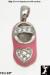 Baby Shoe Pendant Charm: Sterling CZ Pink Enamel Baby Shoe '