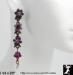 Floral Earrings: Long Purple Flower Drop Earrings, Earrings