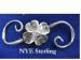Sterling Silver Dogwood Flower Pin Signed NYE