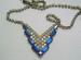 Blue and Crystal Rhinestone Victory Necklace