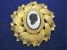 Rhinestone & Gold Tone Black Cameo Brooch/Pin