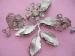 Vintage Silver Tone & Clear Rhinestone Brooch & Earrings Set