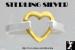 Heart Ring: Sterling Silver Open Heart Ring Gold & Silver