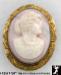 Cameo: Vintage Angelskin Coral Cameo Brooch, Cameo Pin |