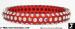 Lucite Rhinestone Bangle Bracelet; Red Plastic Bracelet '