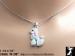 Poodle Necklace: Rhinestone Poodle Pendant Necklace Pink Bow