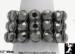 Stretch Ring: 3 Row Hematite Rhinestone Stretch Ring