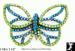Butterfly Pin: Rhinestone Butterfly Brooch Pin AB Blue Green