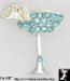 Margarita Pin: Rhinestone Blue Margarita Cocktail Drink Pin