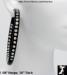 Black Plastic Inside Outside Rhinestone Hoop Earrings