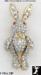 Rabbit Pin: Moveable Rhinestone Rabbit Pin, Rabbit Brooch