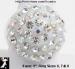 Plastic Rhinestone Ring | White Plastic Rhinestone Ring