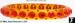 Bangle Bracelet | Orange Lucite Rhinestone Bangle Bracelet