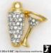 Martini Shaker Glass Pin: Rhinestone Martini Shaker Brooch