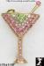 Martini Pin: Cosmopolitan Martini Pin, Martini Jewelry