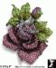 Rose Pin: Huge Lavender Crystal Rhinestone Rose Brooch Pin '