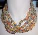 Earthtone Multi Strand Gemstone Necklace