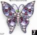 Butterfly Pin: Swarovski Rhinestone Lavender Butterfly Pin