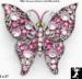 Butterfly Pin: Swarovski Rhinestone Pink Butterfly Brooch