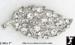 Leaf Brooch: Rhinestone Leaf Pin | Clear Rhinestone Leaf Pin