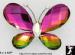 Butterfly Pin: Watermelon Rhinestone Butterfly Brooch Pin