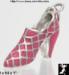 High Heel Shoe Pendant: Pink Sterling Fashion Shoe Pendant