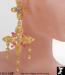 Chandelier Clip Earrings: Pink Rhinestone Gold Tone Earrings