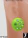Plastic Rhinestone Button Earrings: Green Plastic Earrings