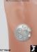 Plastic Rhinestone Button Earrings: Silver Plastic Earrings