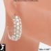 Clear Lucite Rhinestone Half Hoop Earrings, Plastic Earrings