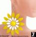 Daisy Earrings: Huge Flower Power Enamel Daisy Earrings