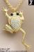 Watch Pendant Necklace: Rhinestone Frog Watch Necklace '
