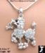 Poodle Pendant Necklace: Poodle Dangling Bone Necklace