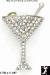 Martini Pin: Rhinestone Martini Pin Brooch, Martini Jewelry
