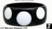 Plastic Bangle Bracelet: Black White Dot Plastic Bangle '