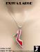 Red High Heel Shoe Pendant Necklace Extra Large, Red Shoe