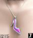Lavender High Heel Shoe Pendant Necklace Extra Large, Shoe '