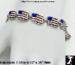 Flag Bracelet: Patriotic American Flag Bracelet Silver Tone