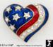 Patriotic Heart Pin: American Flag Heart Pin, Patriotic Pins