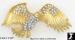 Eagle Pin: Gold Tone Rhinestone American Eagle Pin Brooch