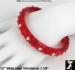 Lucite Rhinestone Bangle: Lucite Rhinestone Flower Bangle Re