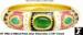 Bangle: Enamel Cabochon Rhinestone Hinged Clamper Bracelet