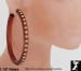 Brown Lucite Topaz Rhinestone Hoop Earrings, Lucite Earrings