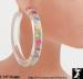Lucite Earrings: Lucite Pastel Rhinestone Hoop Earrings