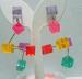 Fabulous Fun Colorful Lucite Dangle Earrings