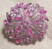 Bright Pink Sparkling Rhinestone Brooch