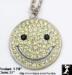 Smiley Face Pendant Necklace: Smiley Face Jewelry Rhinestone