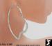 Heart Hoop Earrings: Silver Tone Heart Hoop Earrings Large