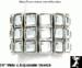 Stretch Ring: Square Rhinestone Stretch Ring Silver Tone